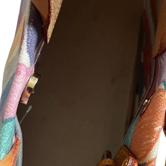 Vintage Dooney‎ & Bourke Scribble Hearts Duck Patterns Handbag